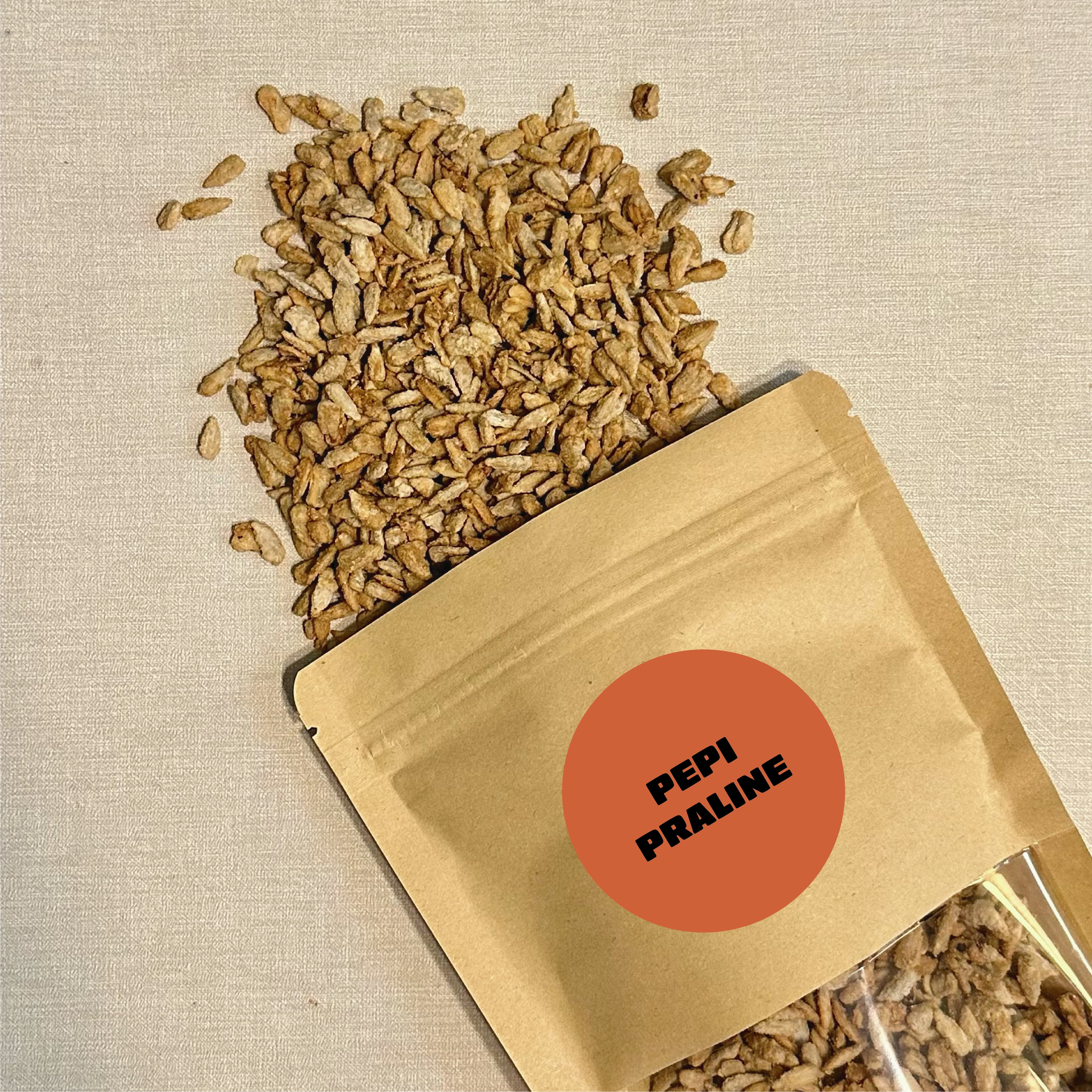 Semillas de girasol caramelizadas con pimienta negra — Pepi Praliné frutos secos artesanales Argentina